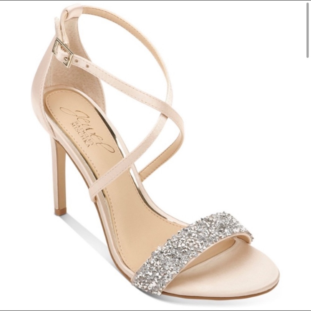 Badgley Mischka Nanna Cross Strap Evening Heel